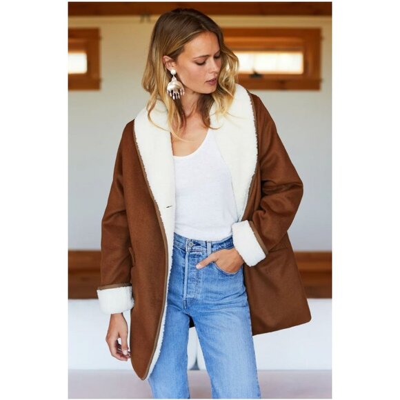 Emerson Frye Orchard Coat - Camel Wool Cashmere - Size XL - Picture 5 of 8